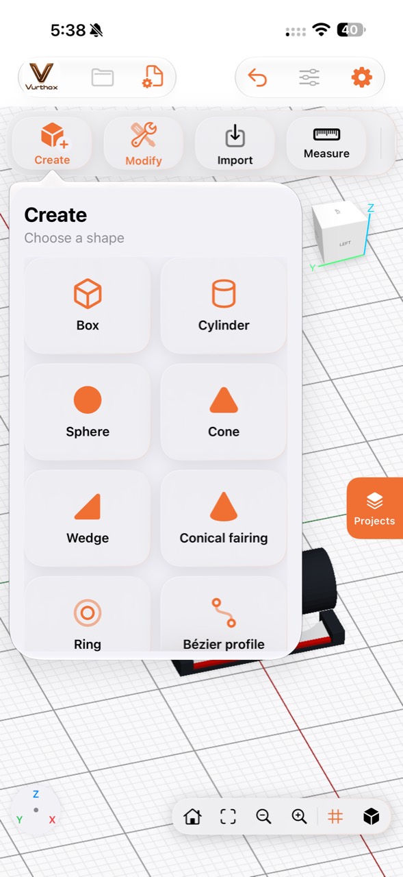 CREATE tools in Vurthox Futu3D Pro