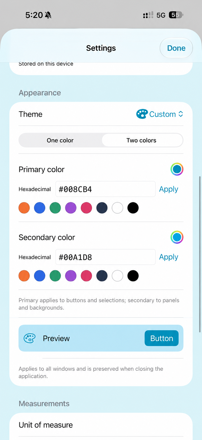 Vurthox Futu3D Pro appearance settings